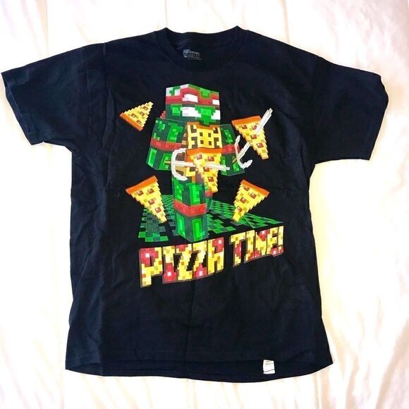 Teenage Mutant Ninja Turtle Big Boys Pizza T-Shirt - Picture 1 of 1
